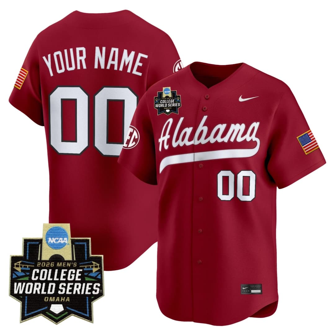 Alabama 2026 World Series Vapor Premier Limited Custom Jersey - All Stitched