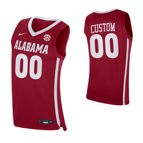 Alabama Crimson Tide 00 Custom College Basketball Replica Jersey Crimson