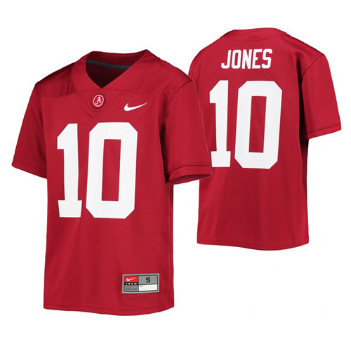 Alabama Crimson Tide 10 Mac Jones Alumni College Football Jersey Crimson Youth