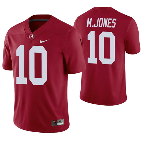 Alabama Crimson Tide 10 Mac Jones Alumni Player Football Game Jersey Crimson