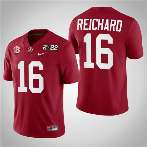Alabama Crimson Tide 16 Will Reichard College Football 2022 National Championship Jersey Crimson White