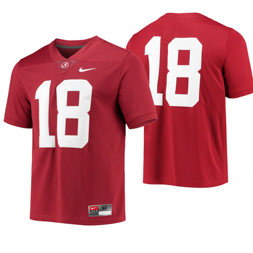 Alabama Crimson Tide 18 Custom Limited College Football Jersey Crimson