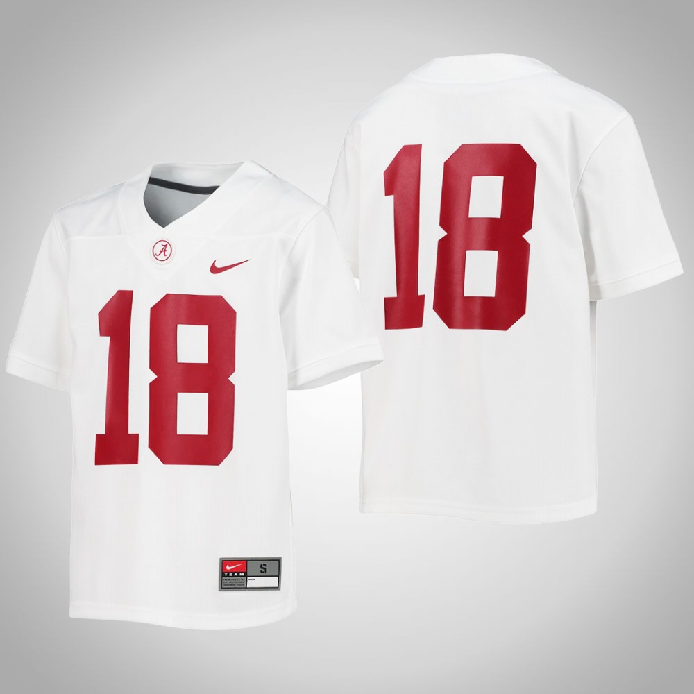 Alabama Crimson Tide 18 Untouchable College Football Jersey White