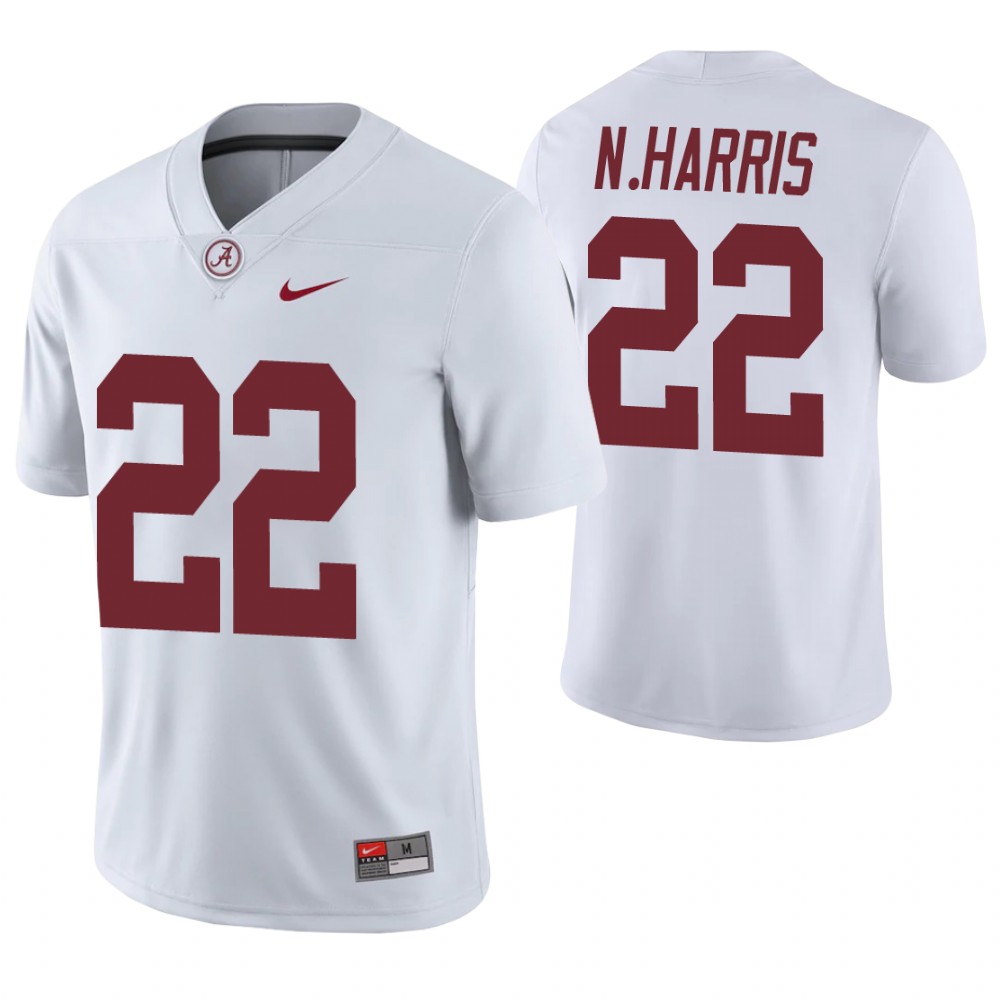 Alabama Crimson Tide 22 Najee Harris Game College Football Jersey White