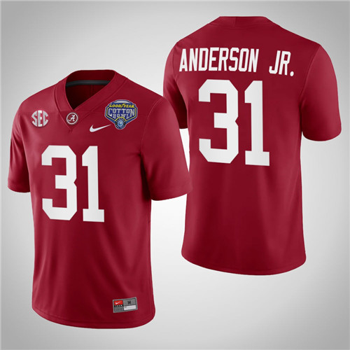 Alabama Crimson Tide 31 Will Anderson Jr. College Football Playoff 2021 Cotton Bowl Jersey Crimson