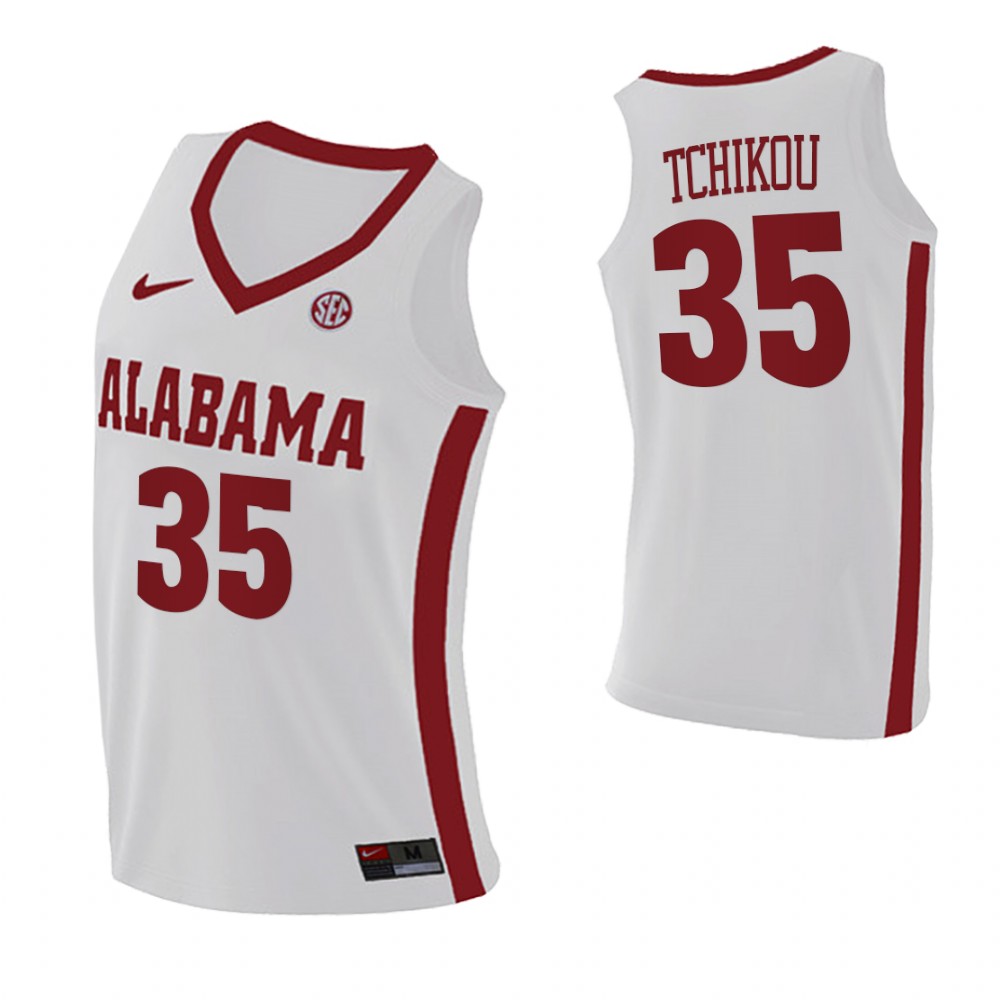 Alabama Crimson Tide 35 Alex Tchikou College Basketball Swingman Jersey White