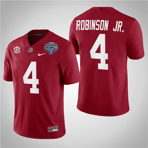 Alabama Crimson Tide 4 Brian Robinson Jr. College Football Playoff 2021 Cotton Bowl Jersey Crimson