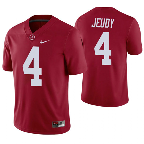 Alabama Crimson Tide 4 Jerry Jeudy Alumni Player Football Game Jersey Crimson