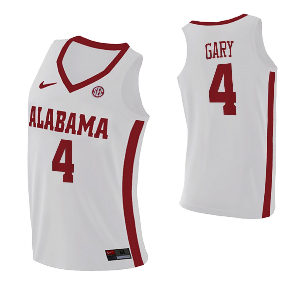 Alabama Crimson Tide 4 Juwan Gary College Basketball Swingman Jersey White