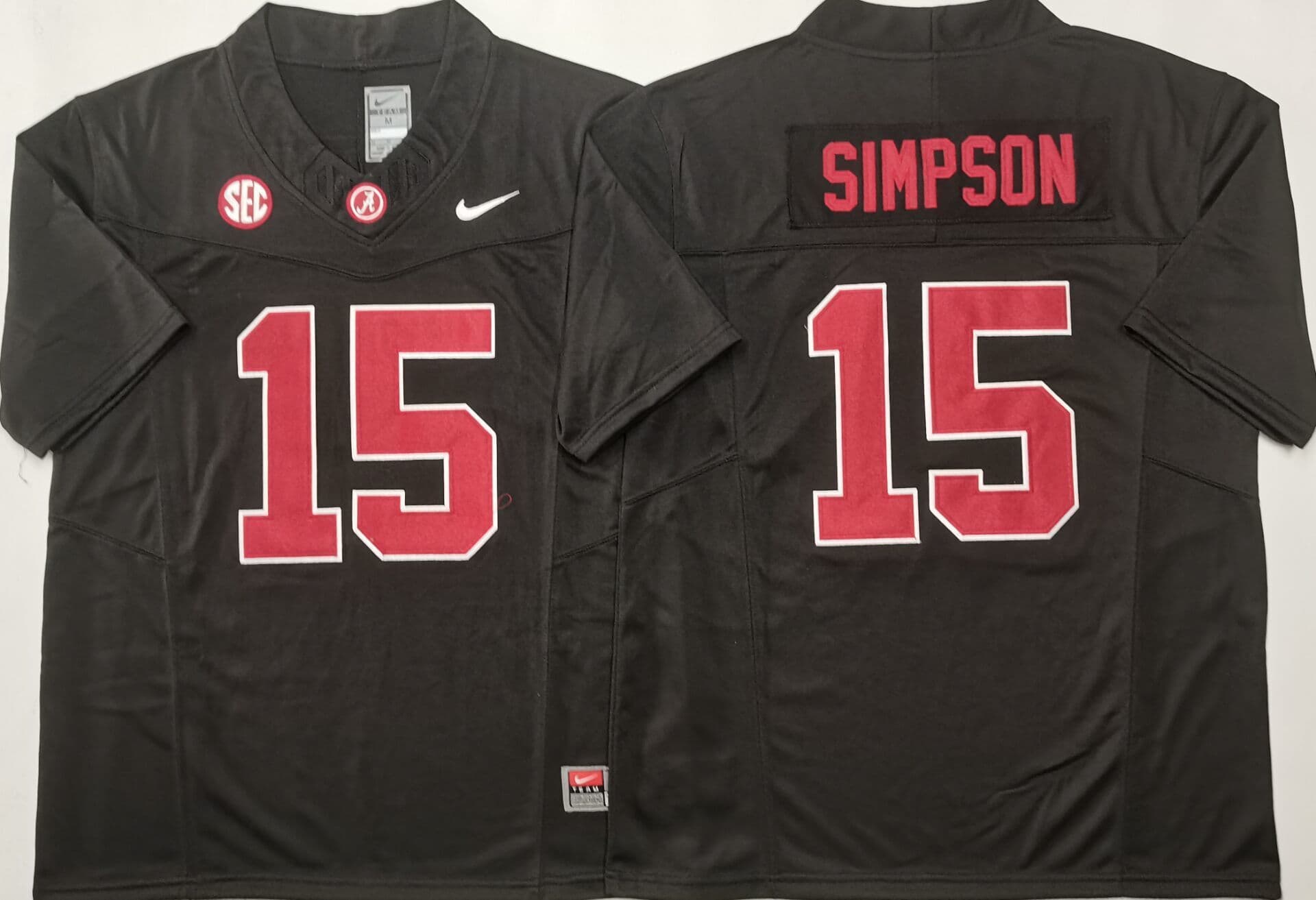 Alabama Crimson Tide Black   #15 SIMPSON