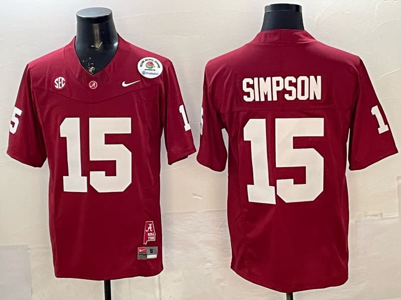 Alabama Crimson Tide Black #15   SIMPSON