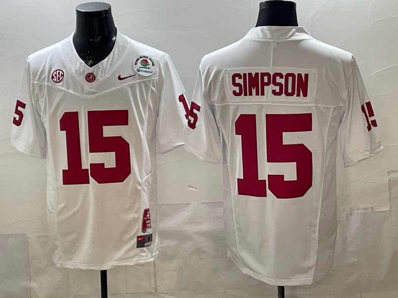 Alabama Crimson Tide Black #15 SIMPSON