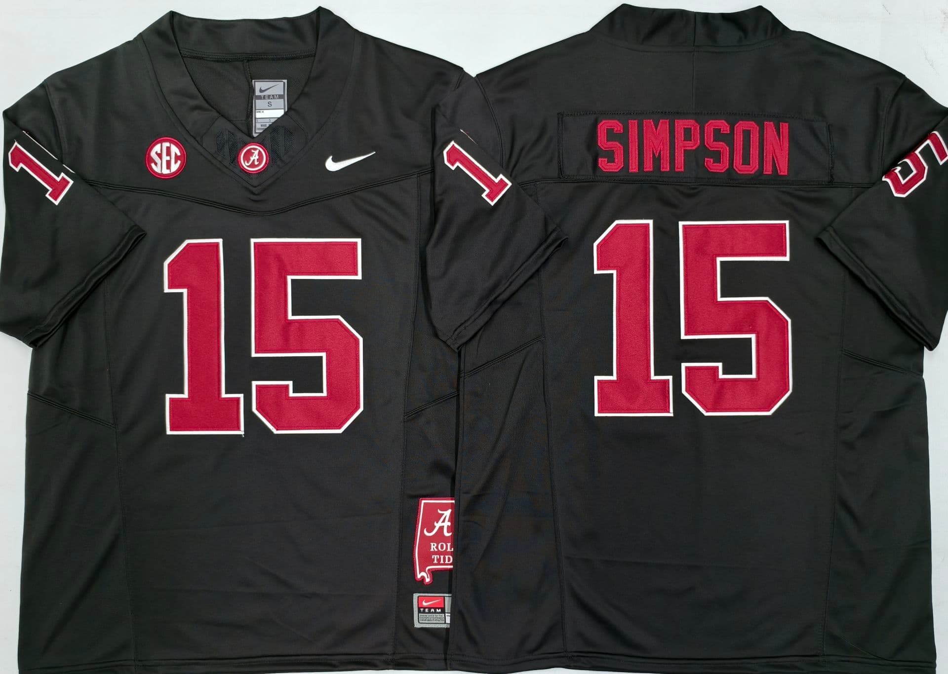 Alabama Crimson Tide Black #15 SIMPSON