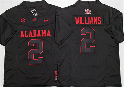 Alabama Crimson Tide Black #2 WILLIAMS