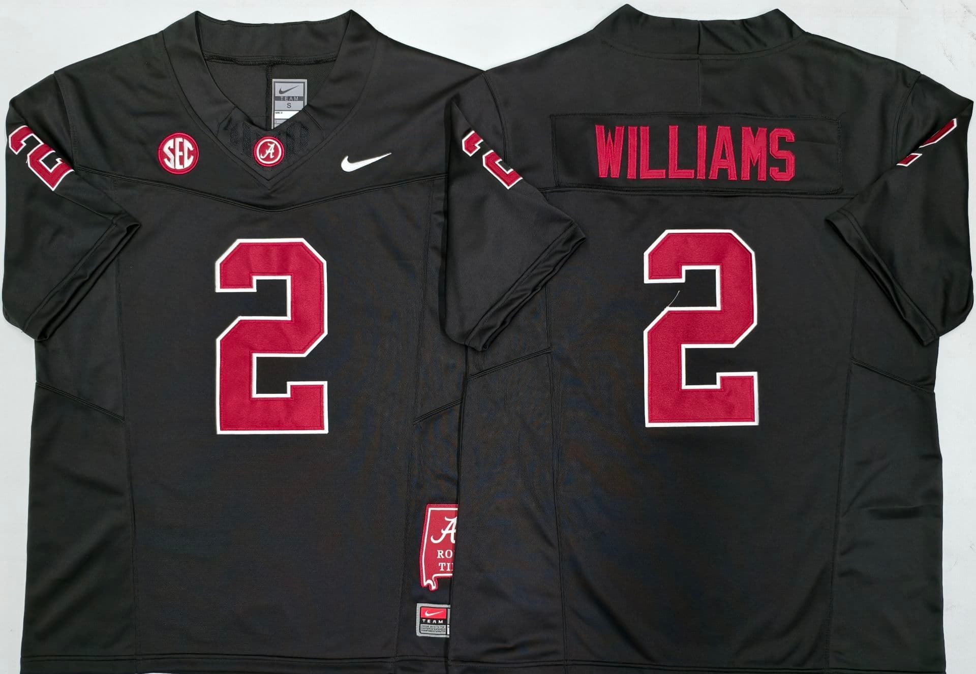 Alabama Crimson Tide Black #2 WILLIAMS