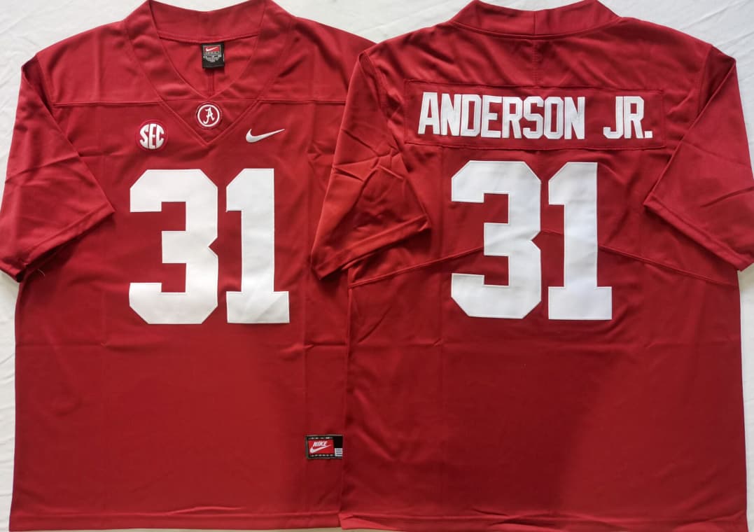 Alabama Crimson Tide Red #31 ANDERSON JR.