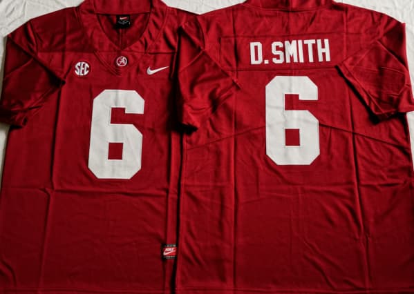 Alabama Crimson Tide Red #6 D.SMITH.