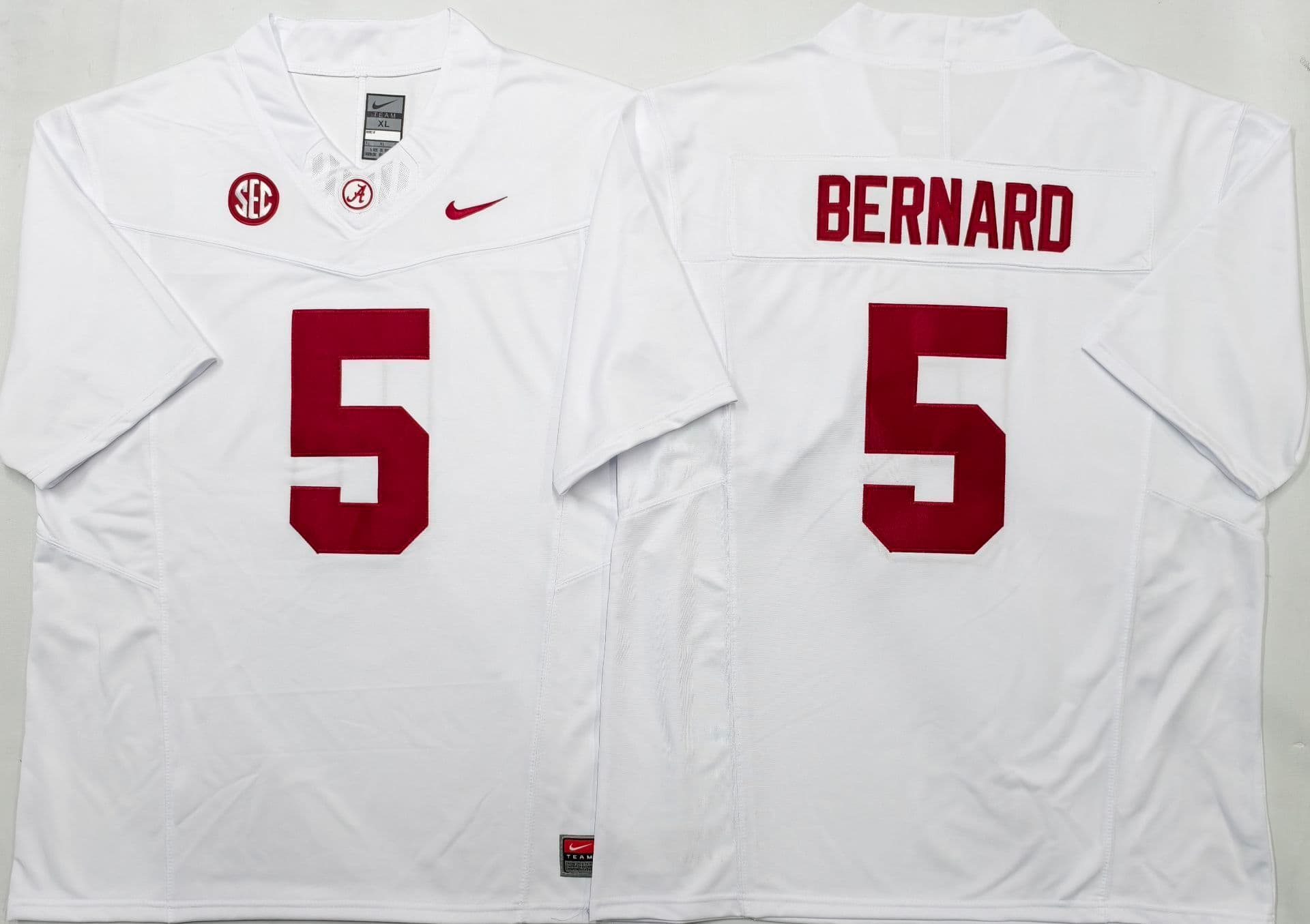 Alabama Crimson Tide White #5 BERNARD