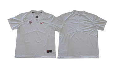 Alabama Crimson Tide White Men's Customized College Jersey