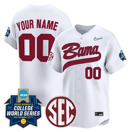 Alabama Softball 2026 World Series (WCWS) Vapor Premier Limited Custom Jersey   - All Stitched
