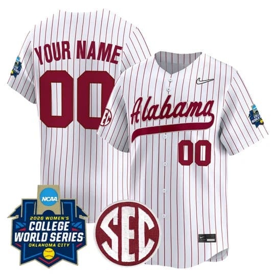Alabama Softball 2026 World Series (WCWS) Vapor Premier Limited Custom Jersey -   All Stitched