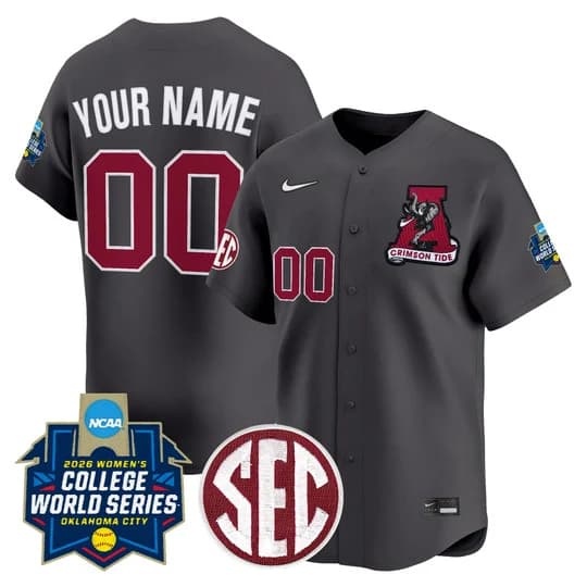 Alabama Softball 2026 World Series (WCWS) Vapor Premier Limited Custom Jersey  - All Stitched