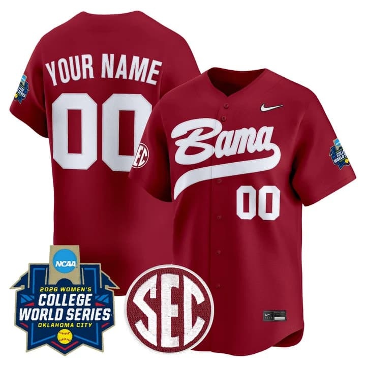 Alabama Softball 2026 World Series (WCWS) Vapor Premier Limited Custom Jersey - All Stitched