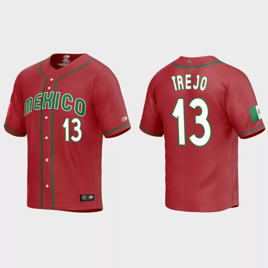 Alan Trejo Mexico Baseball 2023 World Baseball Classic Replica Jersey – Red