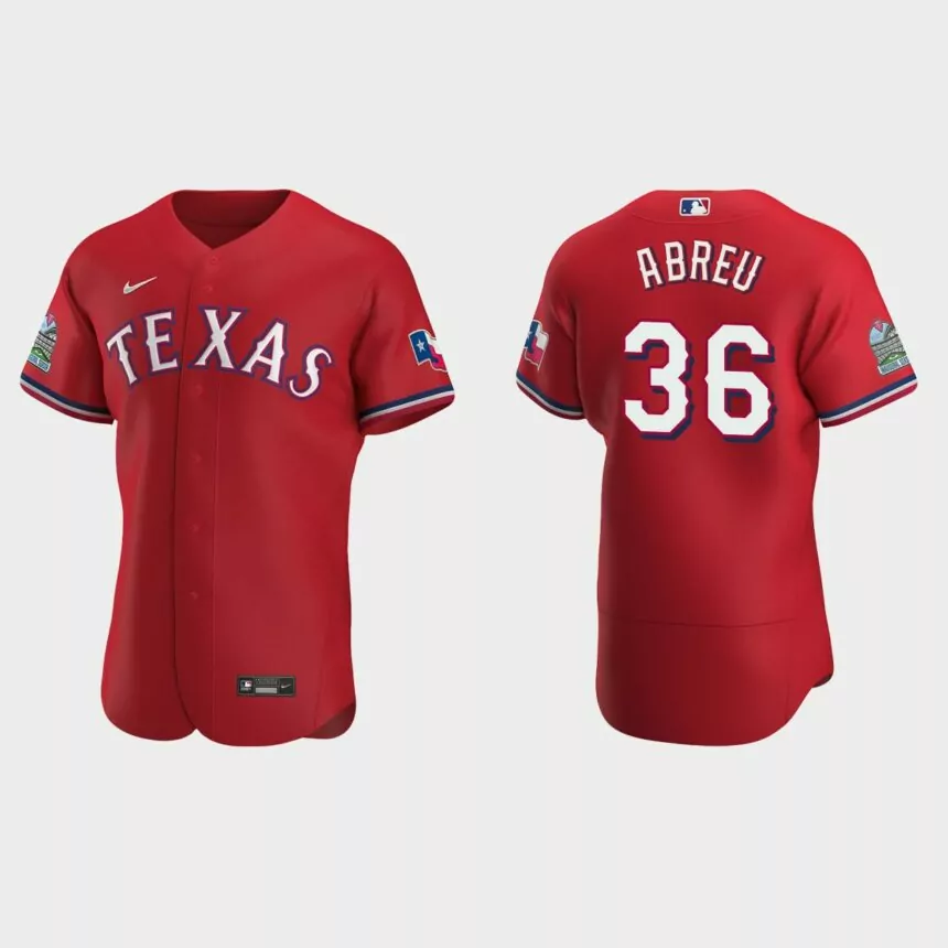 Albert Abreu Texas Rangers Authentic Alternate Jersey – Scarlet