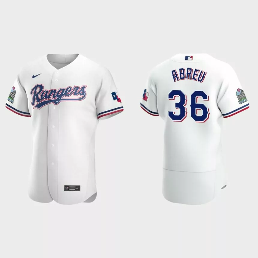 Albert Abreu Texas Rangers Authentic Home Jersey – White