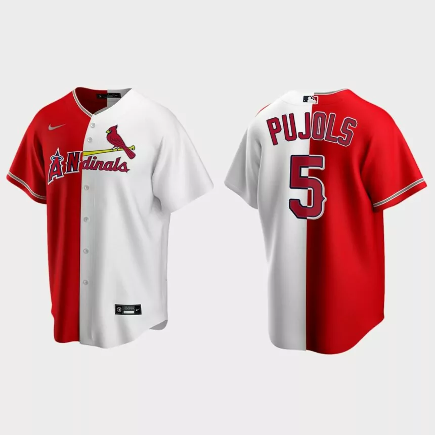 Albert Pujols Los Angeles Angels Split Replica Jersey – Two Tone