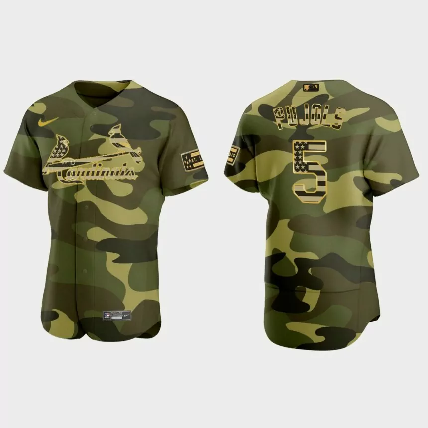 Albert Pujols St. Louis Cardinals 2022 Armed Forces Day Jersey – Camo
