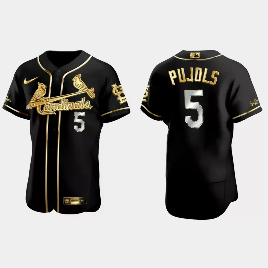 Albert Pujols St. Louis Cardinals 700th Home Run Milestone Jersey – Black