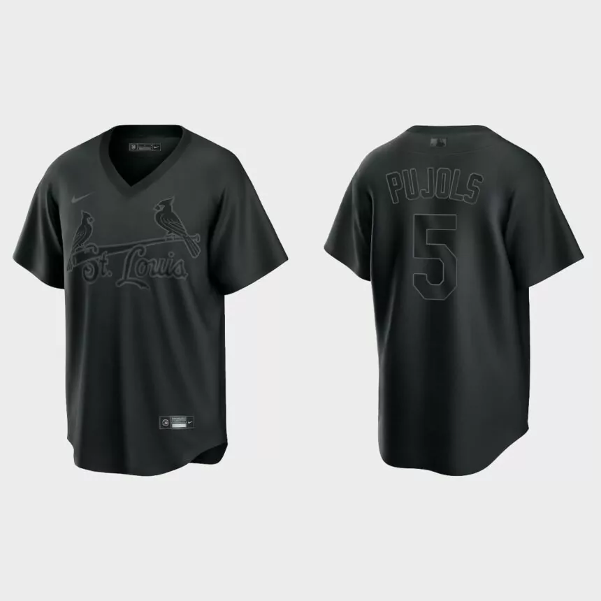 Albert Pujols St. Louis Cardinals Pitch Black Fashion Jersey – Black