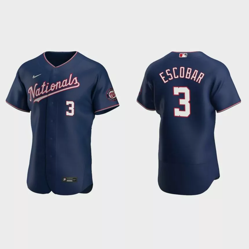 Alcides Escobar Washington Nationals Authentic Alternate Jersey – Navy