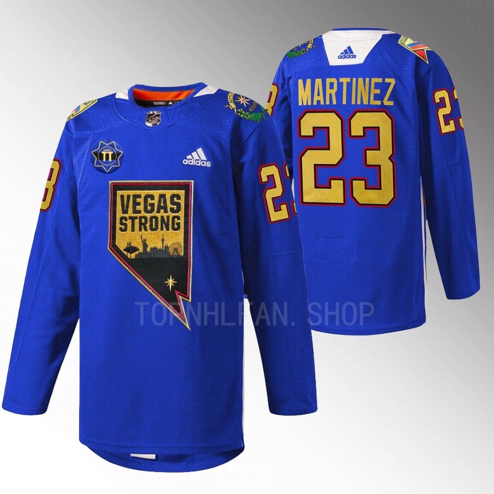 Alec Martinez Golden Knights Nevada Day Jersey Blue First Respondersthentic