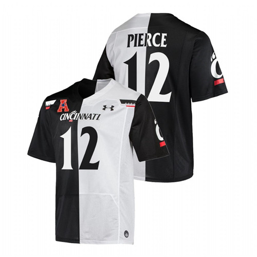 Alec Pierce Cincinnati Bearcats Black White 2021-22 Split Edition College Football Jersey