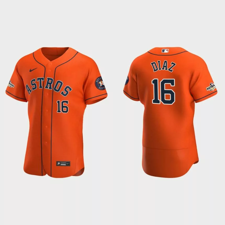 Aledmys Diaz Houston Astros 2022 Postseason Authentic Jersey – Orange
