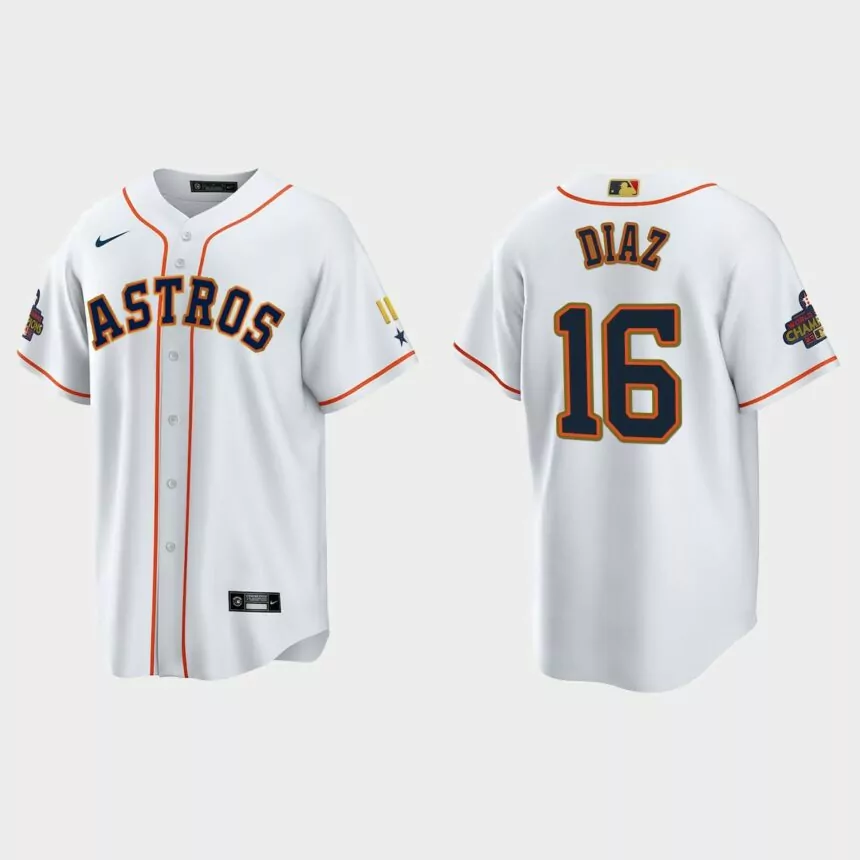 Aledmys Diaz Houston Astros 2023 Gold Program Jersey – White