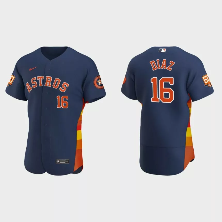 Aledmys Diaz Houston Astros 60th Anniversary Authentic Jersey – Navy