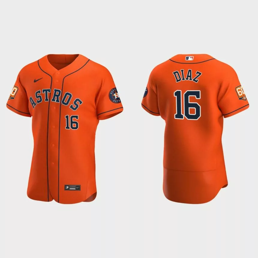 Aledmys Diaz Houston Astros 60th Anniversary Authentic Jersey – Orange