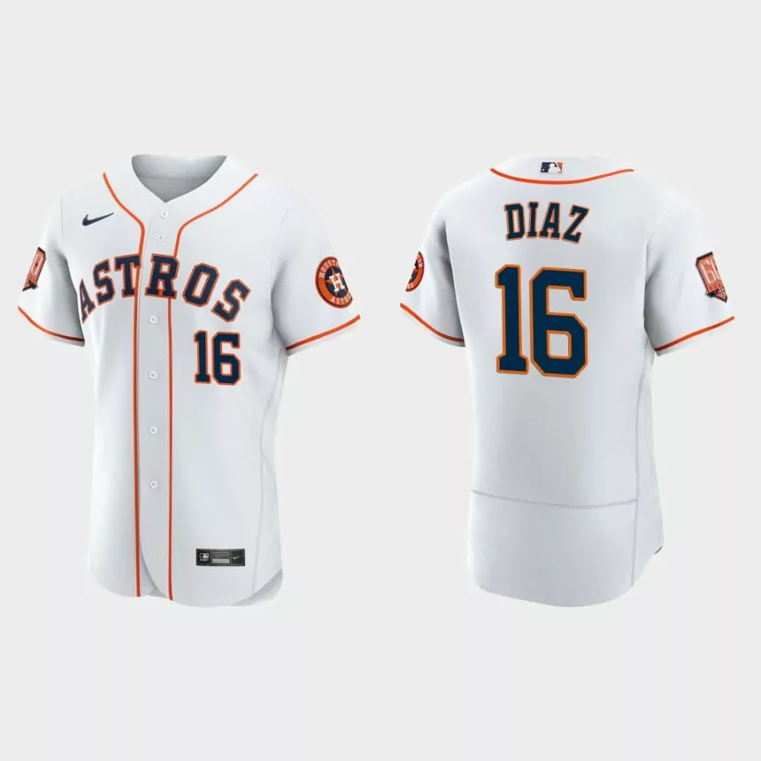 Aledmys Diaz Houston Astros 60th Anniversary Authentic Jersey – White