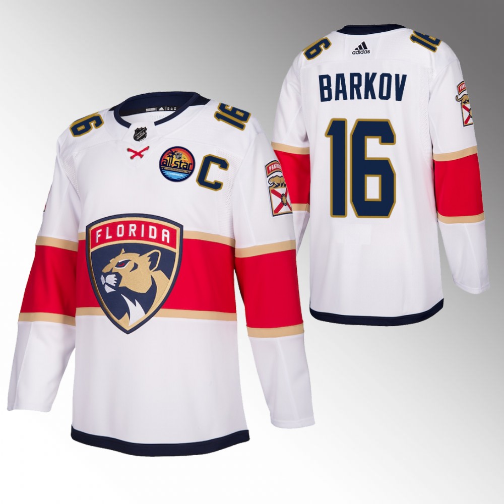 Aleksander Barkov 2023 All-Star Patch Florida Panthers White Away Authentic Jersey