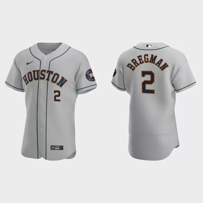 Alex Bregman #2 Houston Astros Gray Authentic 2020 Road Jersey