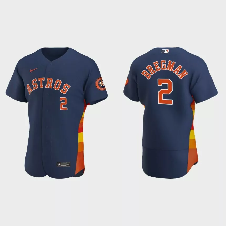 Alex Bregman #2 Houston Astros Navy Authentic 2020 Alternate Jersey