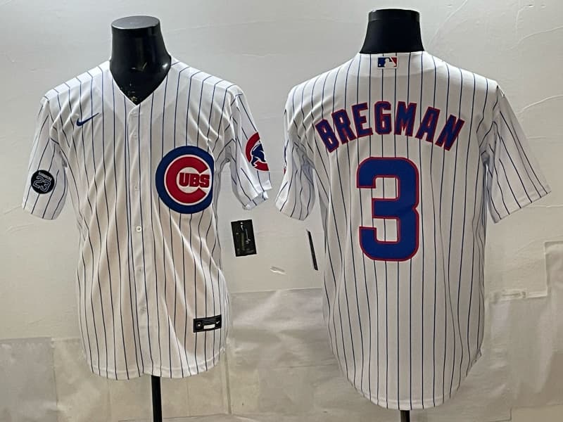 Alex Bregman Chicago Cubs  White Home Jersey - All  Stitched
