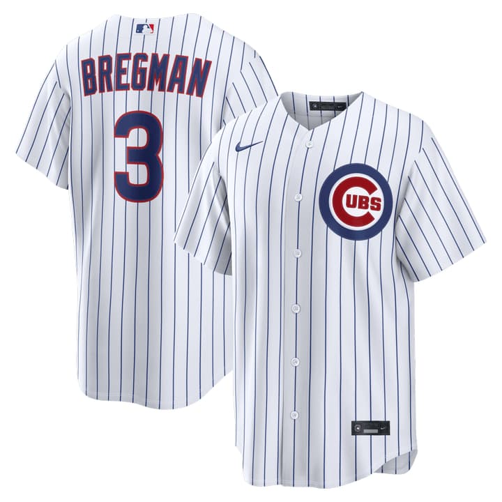 Alex Bregman Chicago Cubs White  Home Jersey - All Stitched