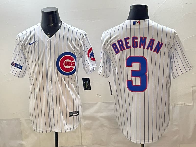 Alex Bregman Chicago Cubs White Home Jersey - All  Stitched