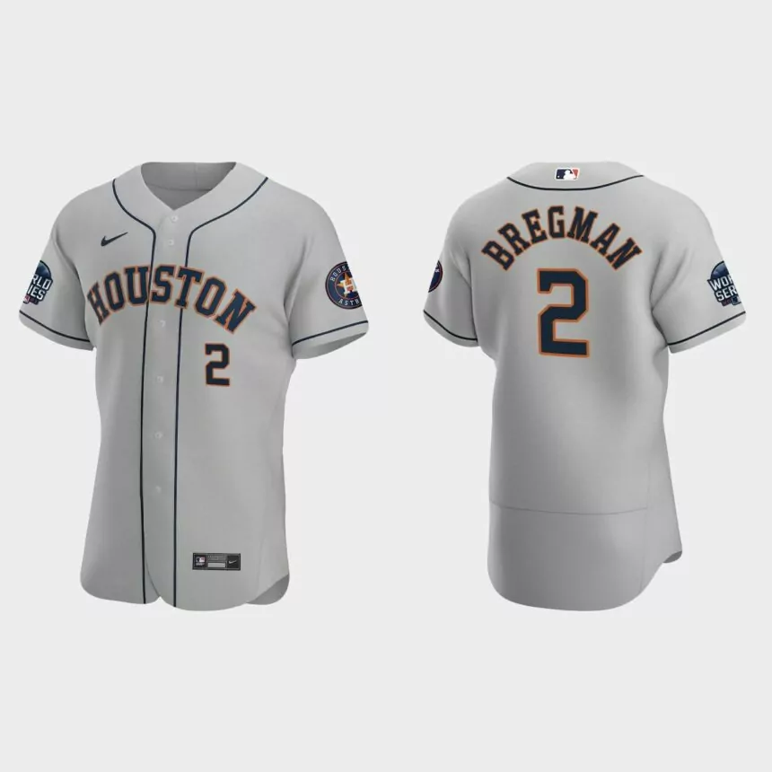 Alex Bregman Houston Astros 2021 World Series Authentic Jersey – Gray