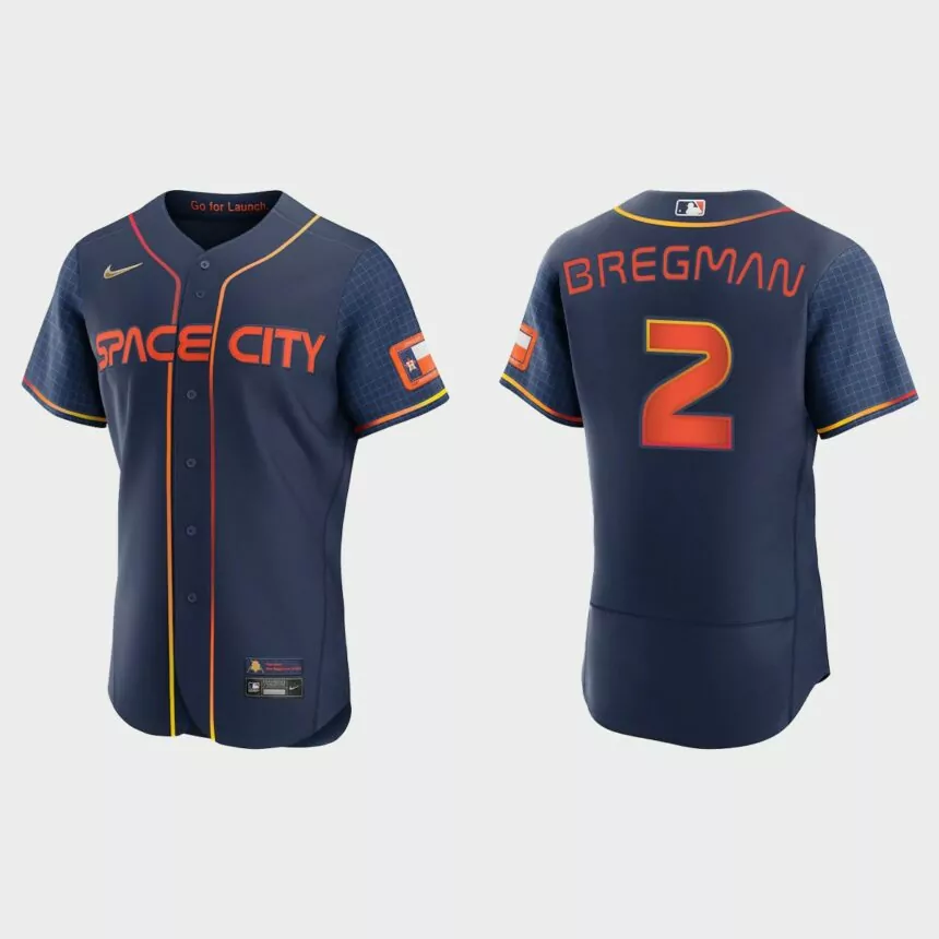 Alex Bregman Houston Astros 2022 City Connect Authentic Jersey – Navy